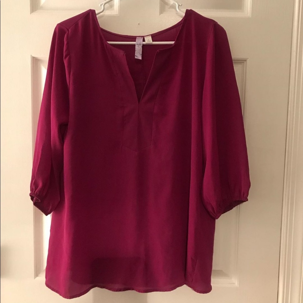 Burgundy Francesca’s top